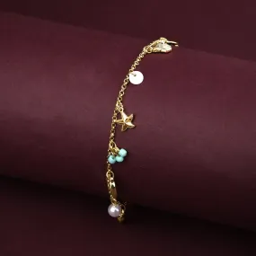 Accessorize London Women'S Gold Seaside Charmy Anklet