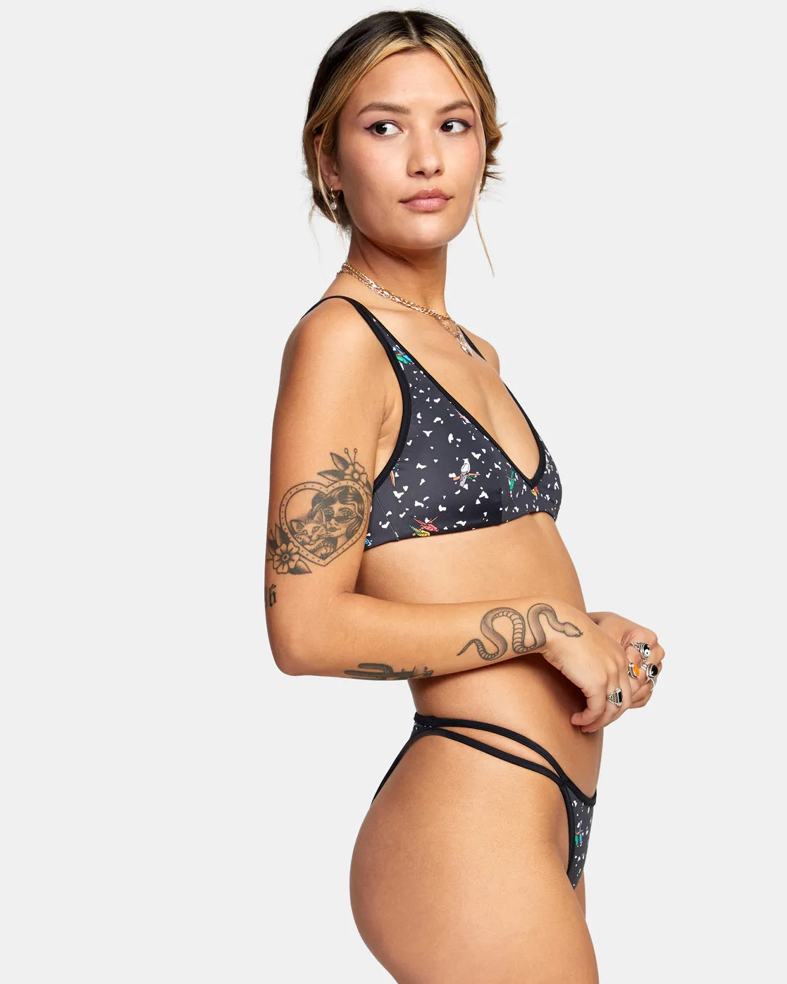 Lp X Klw Uncaged French Bikini Bottoms - RVCA Black