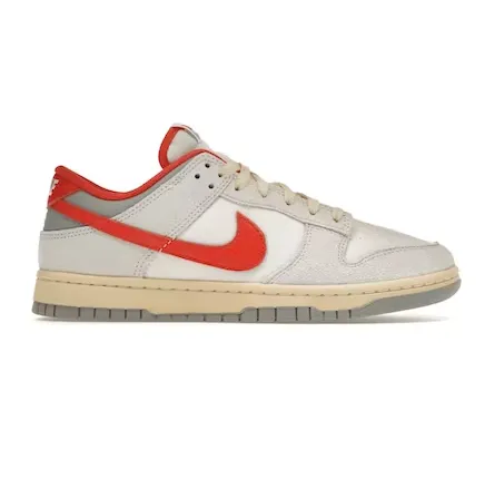 Nike Men's Dunk Low Shoes - Sail / Photon Dust / Light Smoke Grey / Picante Red