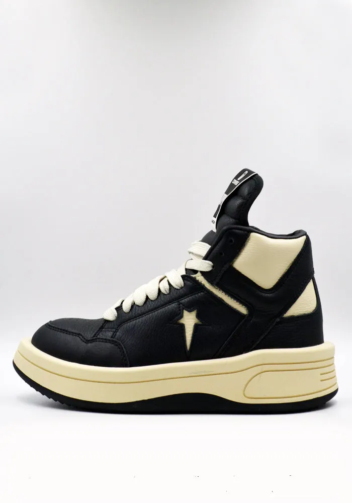 RICK OWENS DRKSHDW X CONVERSE DC01DX945 TURBOWPN HI-TOP SNEAKERS BLACK/NATURAL